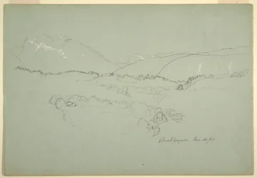 Disegno, Nordest, vicino a Berchtesgaden, Baviera, 20 giugno 1868